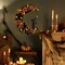 Spooky Halloween Wreath - 2026 New Black Cat Moon Door Decor with Lights for Indoor Outdoor Party Wall, Unique Crescent Moon Wreath Design, Perfect Halloween Decorations for Front Door